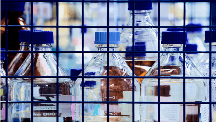 collage images with bottled liquid